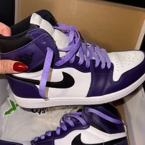 Purple air Jordan 1 retro high size 10 used two time